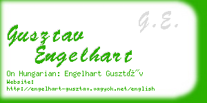 gusztav engelhart business card